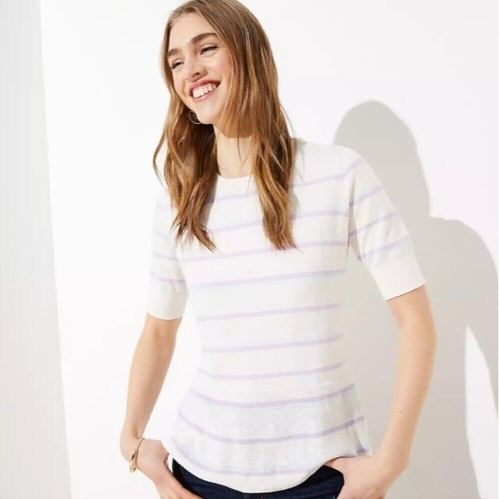 NWT Loft petite peplum sweater